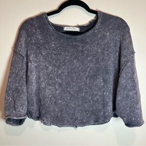 We The Free Charcoal Cropped Sweatshirt